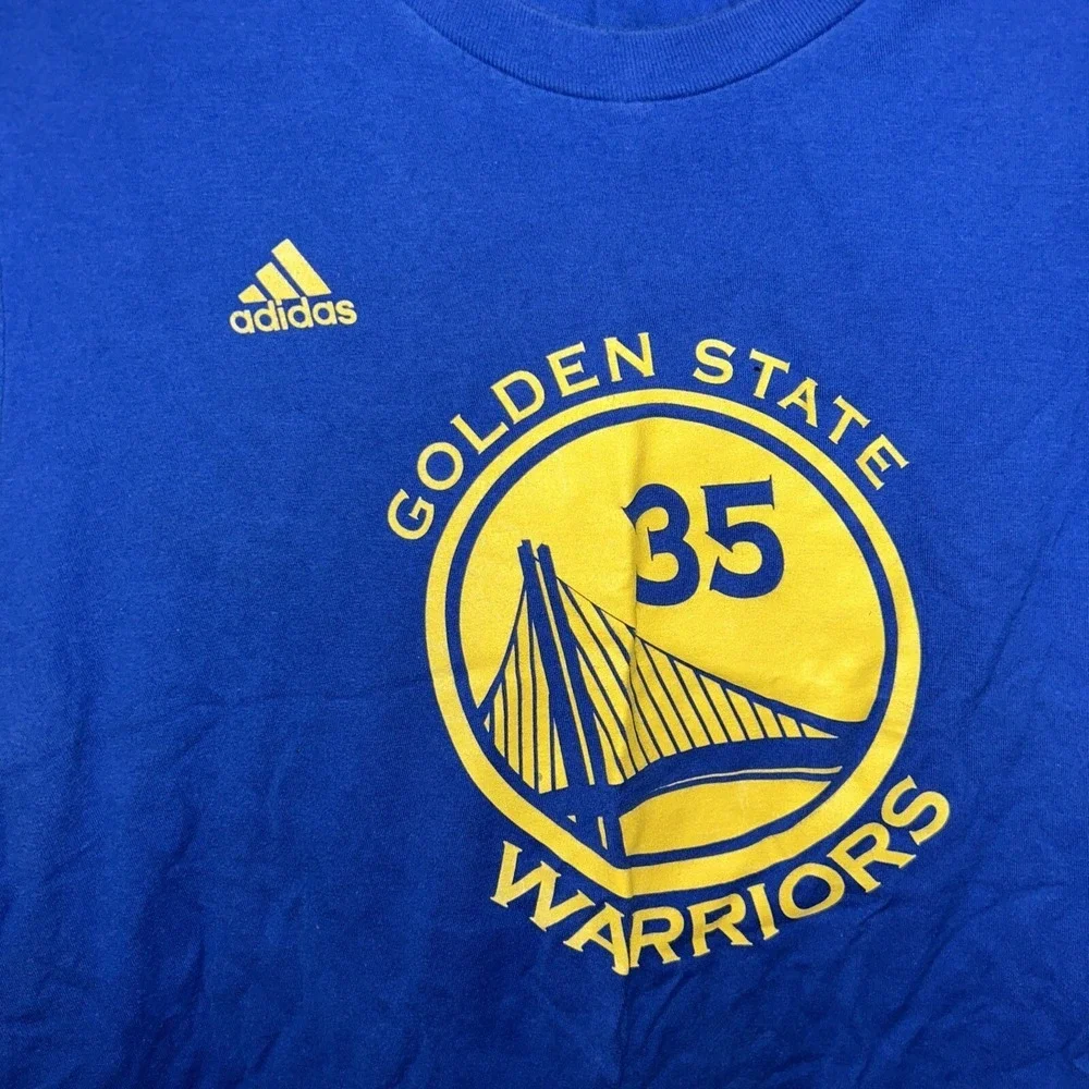Adidas Golden State Warriors Kevin Durant #35 T Shirt Youth Size‎ L